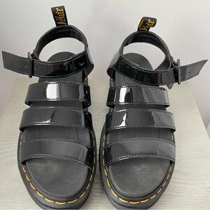 Dr. Martens Blair Blair Black BlackPatent Leather Sandal Size 10* NWOT